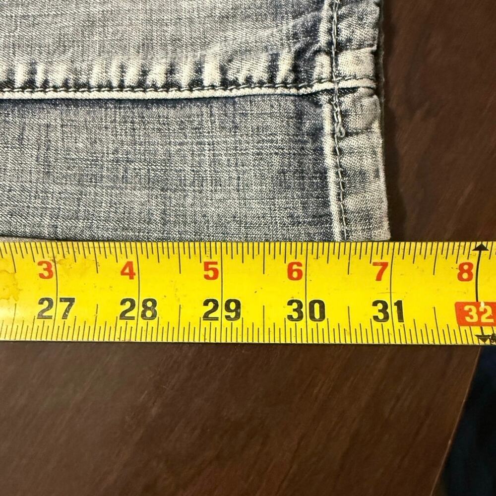 Y2K Ecko Unltd Bootcut Jeans Men’s 34 Gray Blue Wash Baggy - Picture 5 of 8